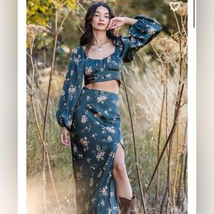 Brand new satin crop top